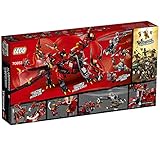 LEGO NINJAGO Masters of Spinjitzu: Firstbourne 70653 Ninja Toy Building Kit with Red Dragon Figure, Minifigures and a Helicopter (882 Pieces)