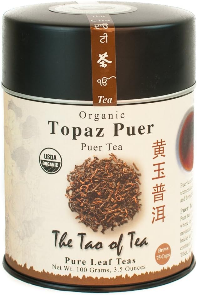 The Tao of Tea, Topaz Puer Pu-er Tea, Loose Leaf, 3.5 Ounce Tin