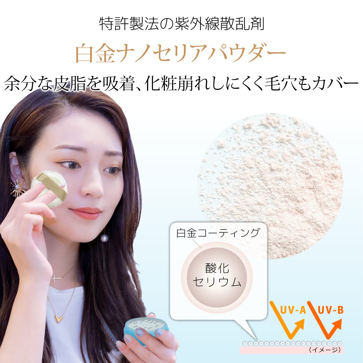 Amazon | CereCyane UVパウダー SPF50+ フェイスパウダー uvカット