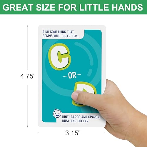 Miniatura 5 de LotFancy Juegos de búsqueda del tesoro para niños, 88 tarjetas de tareas, tamaño gigante, divertido juguete de actividades al aire libre en