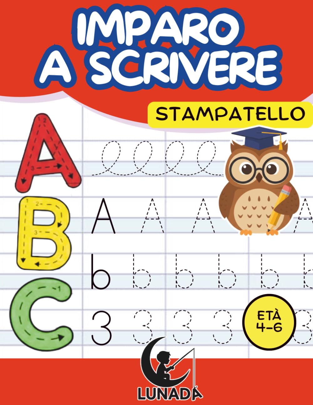 Imparo a Scrivere: Linee, Lettere e Numeri da Tracciare: Prescrittura e Grafismi | Quaderno Prescolare 4-6 Anni | Sviluppo Motricità Fine e Grafomotricità