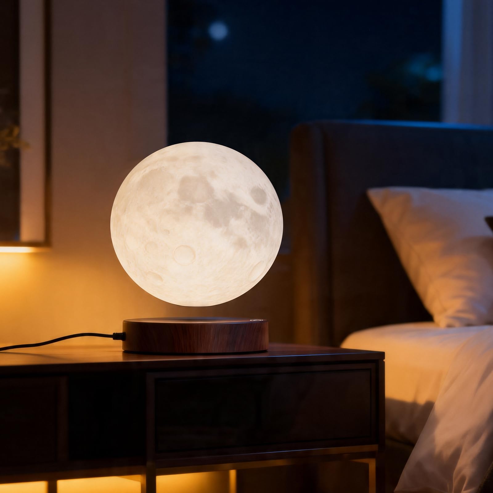 Lámpara de luna levitante con 16 colores (16 colores)