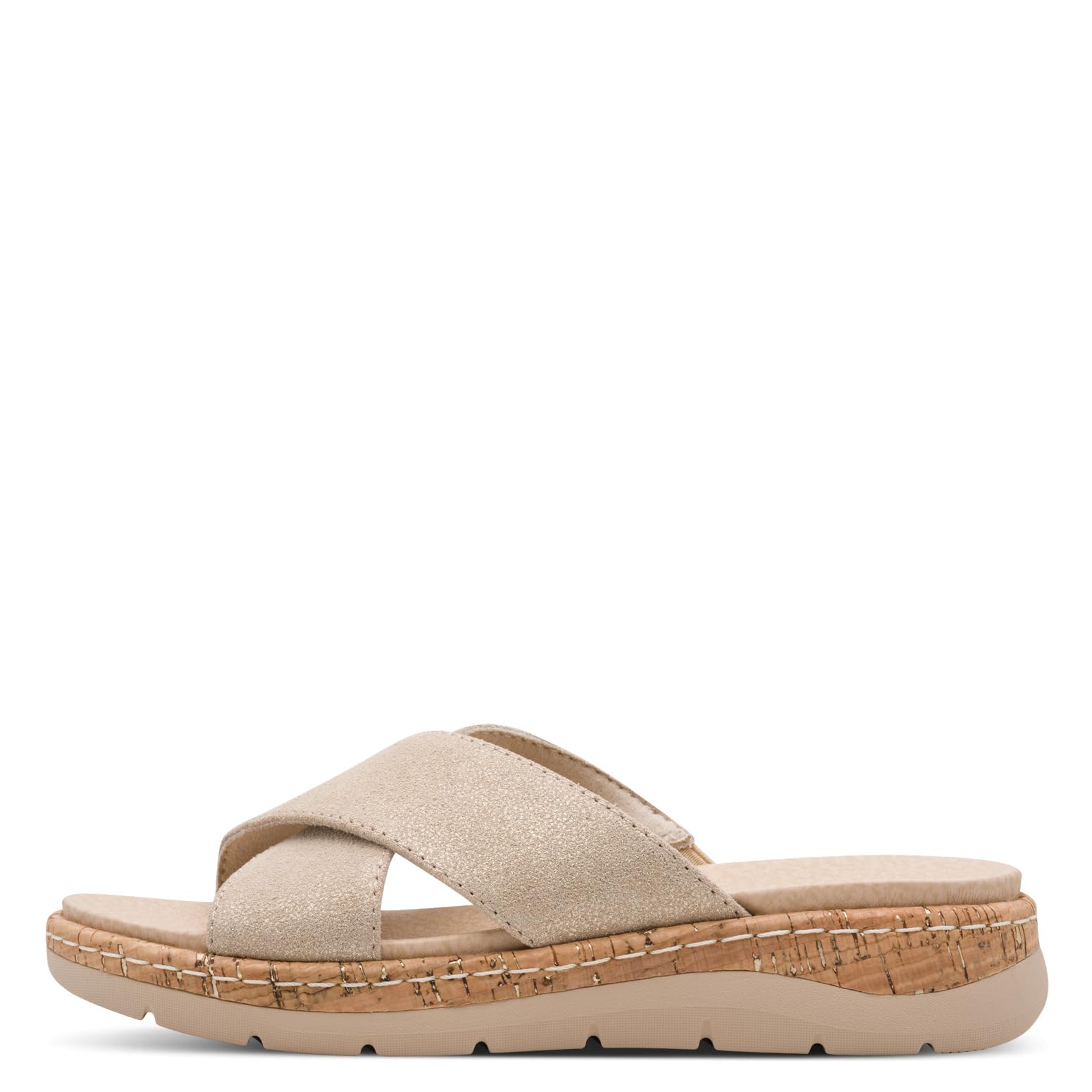 Jana Kobiety Jana Softline Leather Wedge/Plat Mule 8-27701-46Sandał płaski