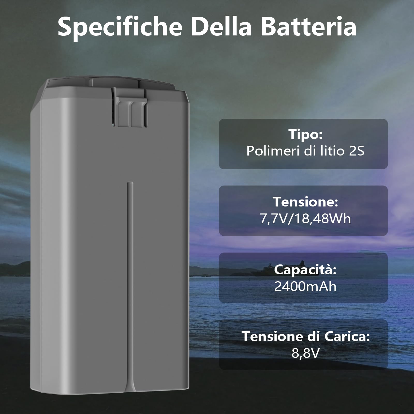 MVMOD Mini 4K/2 SE Batteria, Mini 2 SE Batterie Intelligenti 2-Pack, 2400mAh 7.7V 31Mins Max Tempo di Volo Drone Batteria (Solo per caricatori originali DJI)