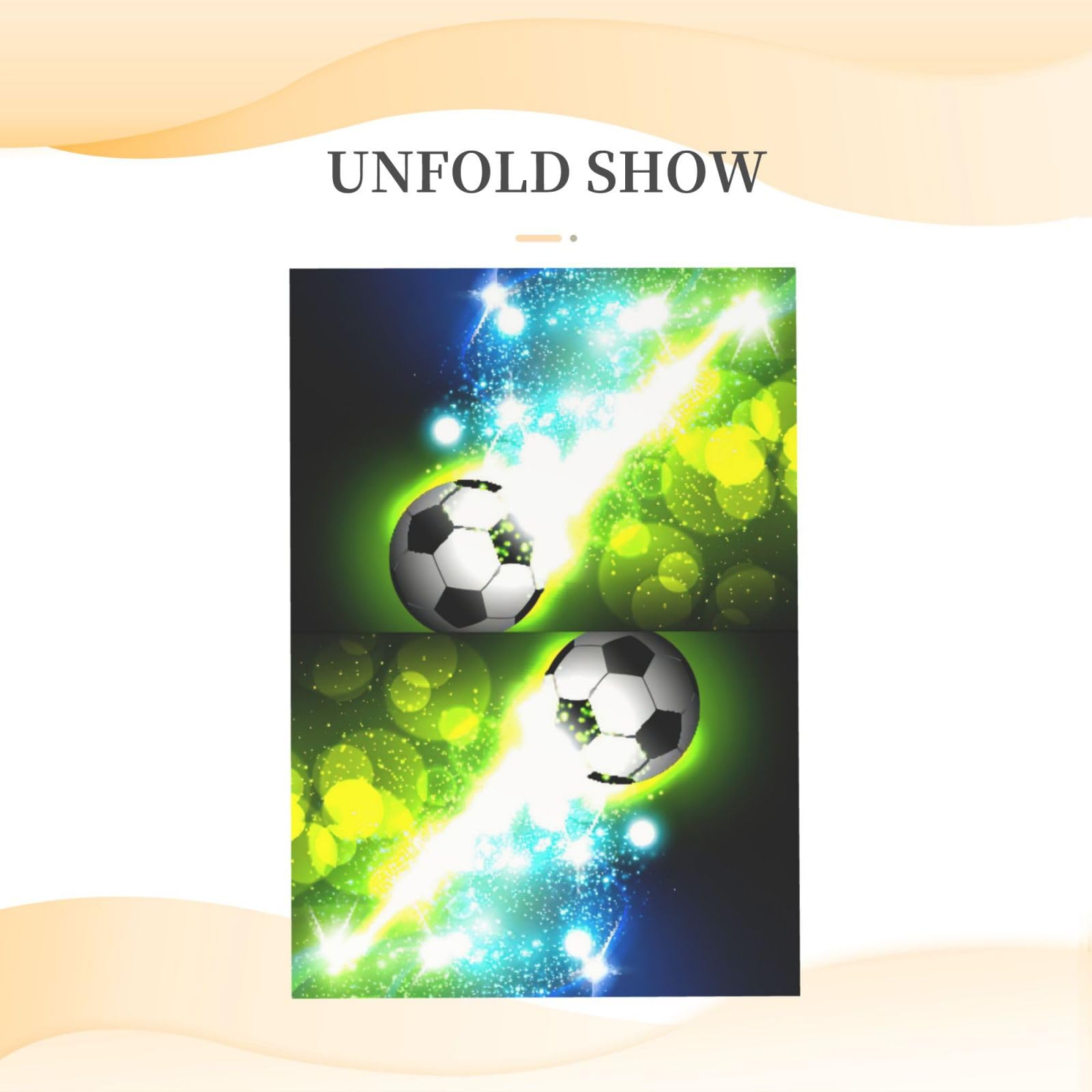 1 bellissimo biglietto di auguri per gli appassionati di calcio, 14,8 x 10,5 cm, per adulti, ragazzi, ragazze, motivo calcio, con 1 busta