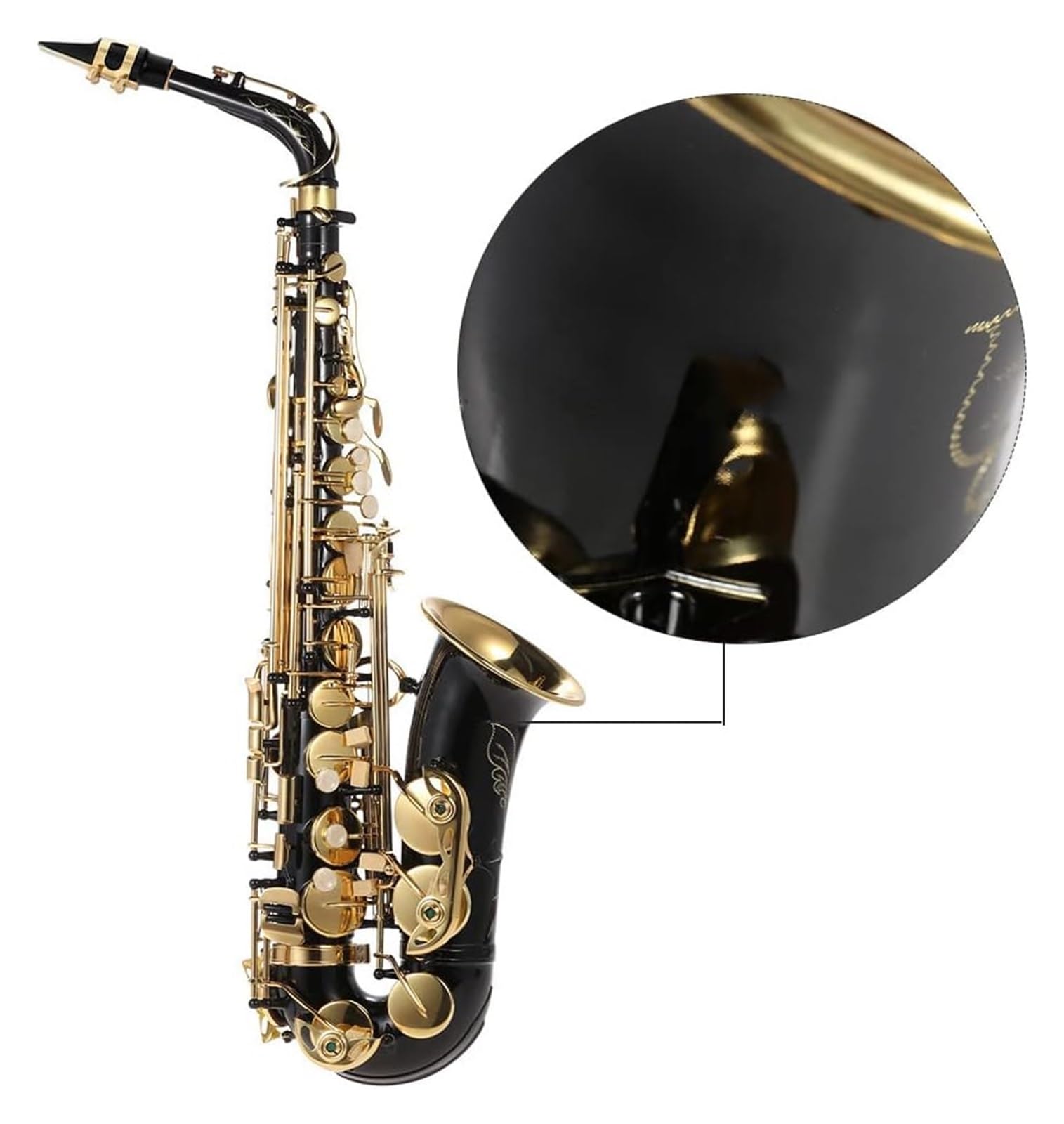 Przyciski muszli, instrumenty muzyczne, saksofon BE Alto phone, Eb Alto Brass Lakierowany Złoty Es Flat 82Z Typ Klawisza Instrument dęty drewniany z ing Brush Tkanina Rękawiczki Pasek Wyściełany futer