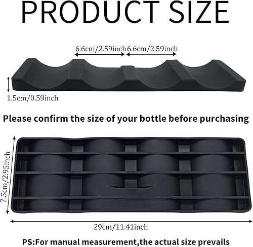 Miniatura 2 de Juego de 2 apiladores plegables de silicona para vino, soporte para latas de cerveza, soporte para botellas de vino, alfombrilla apilable para vino,