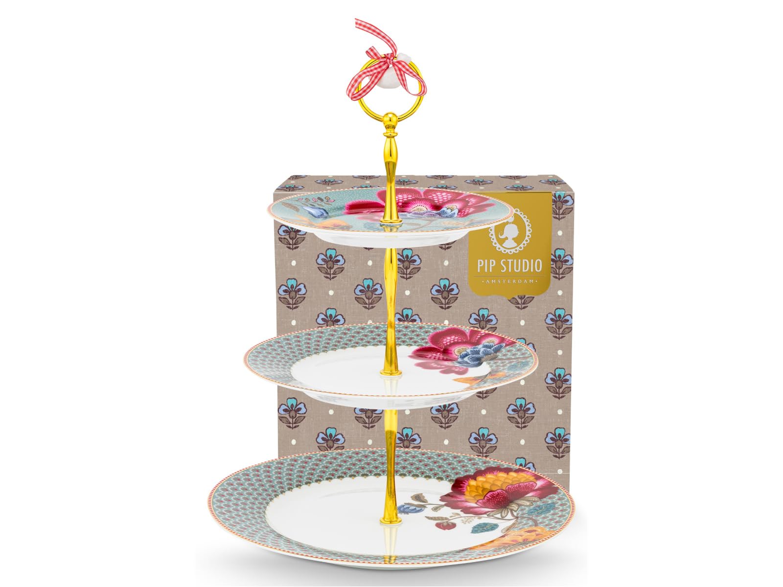 Pip Studio Blooming Tales Fantasy Blue Etażerka, 3-częściowa