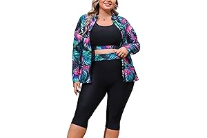 Women's 3-Piece Plus Size Rash Guard