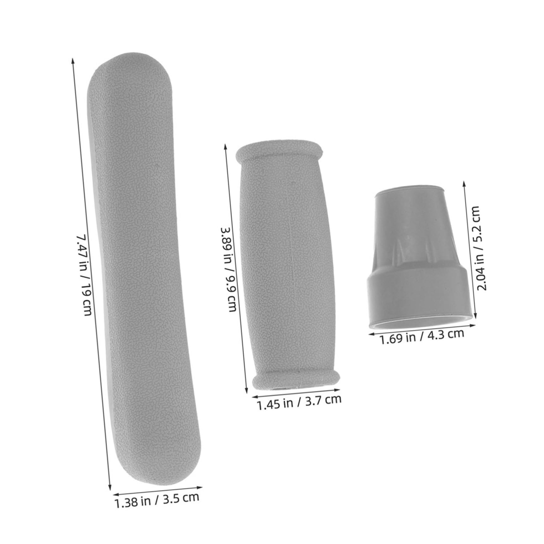 BESTYASH 4 Set Accessori per Stampelle con Cuscinetti Maniglia Ergonomici Punte in Gomma Antiscivolo per Bastoni da Passeggio e Coperture Sostitutive per Piedi Deambulatore Supporto Stabile