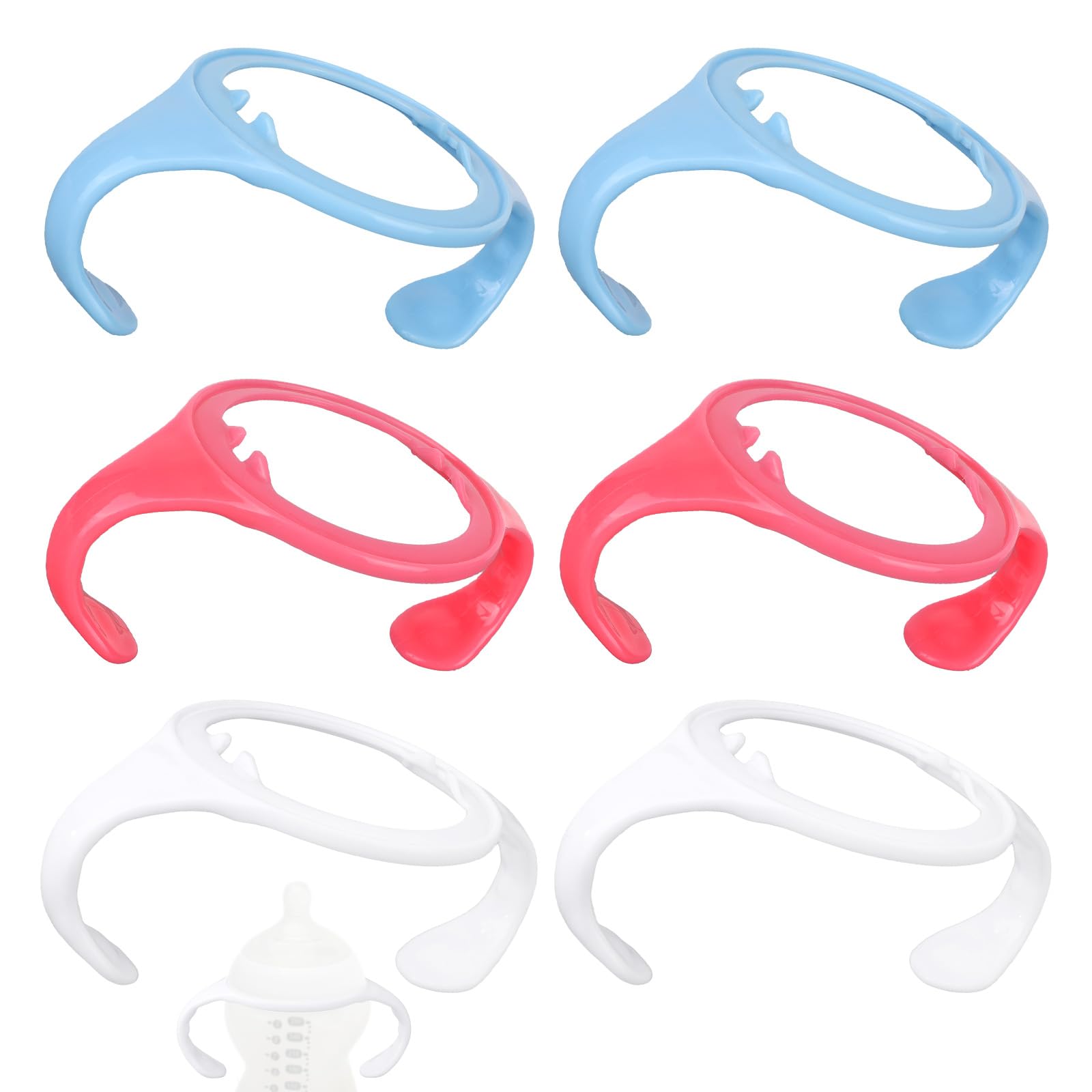 6pcs Poignées pour Biberons pour Tommee Tippee, Ergonomiques Antidérapantes Faciles à Installer Sans BPA Anses de Bouteille for l'Alimentation des Nouveau-Nés