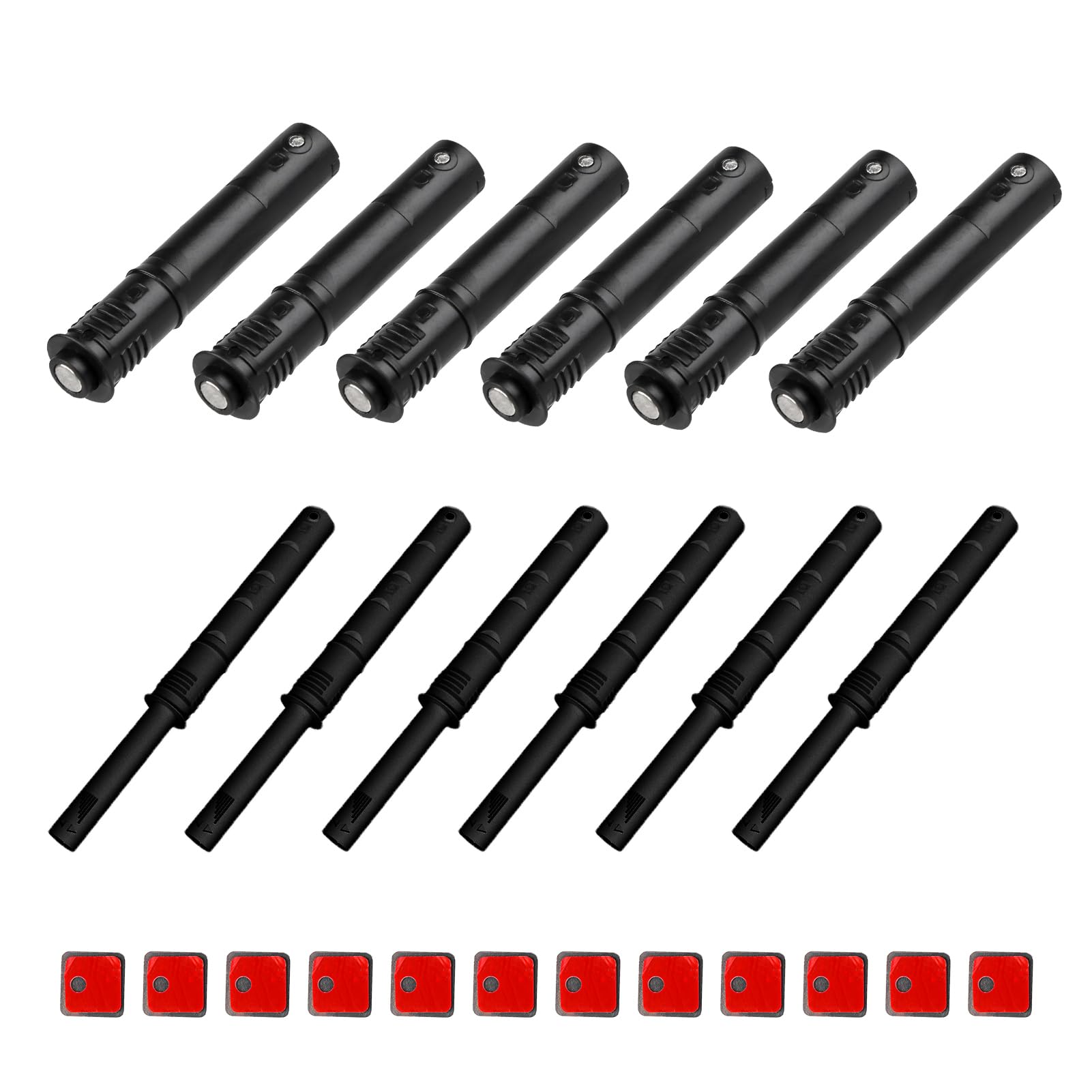 12 Pack Magnetic Push to Open Door Catches, Cabinet Push Latch for Handleless Cupboard, Wardrobe and Drawer Doors, Touch Release Catch with Screws, Black