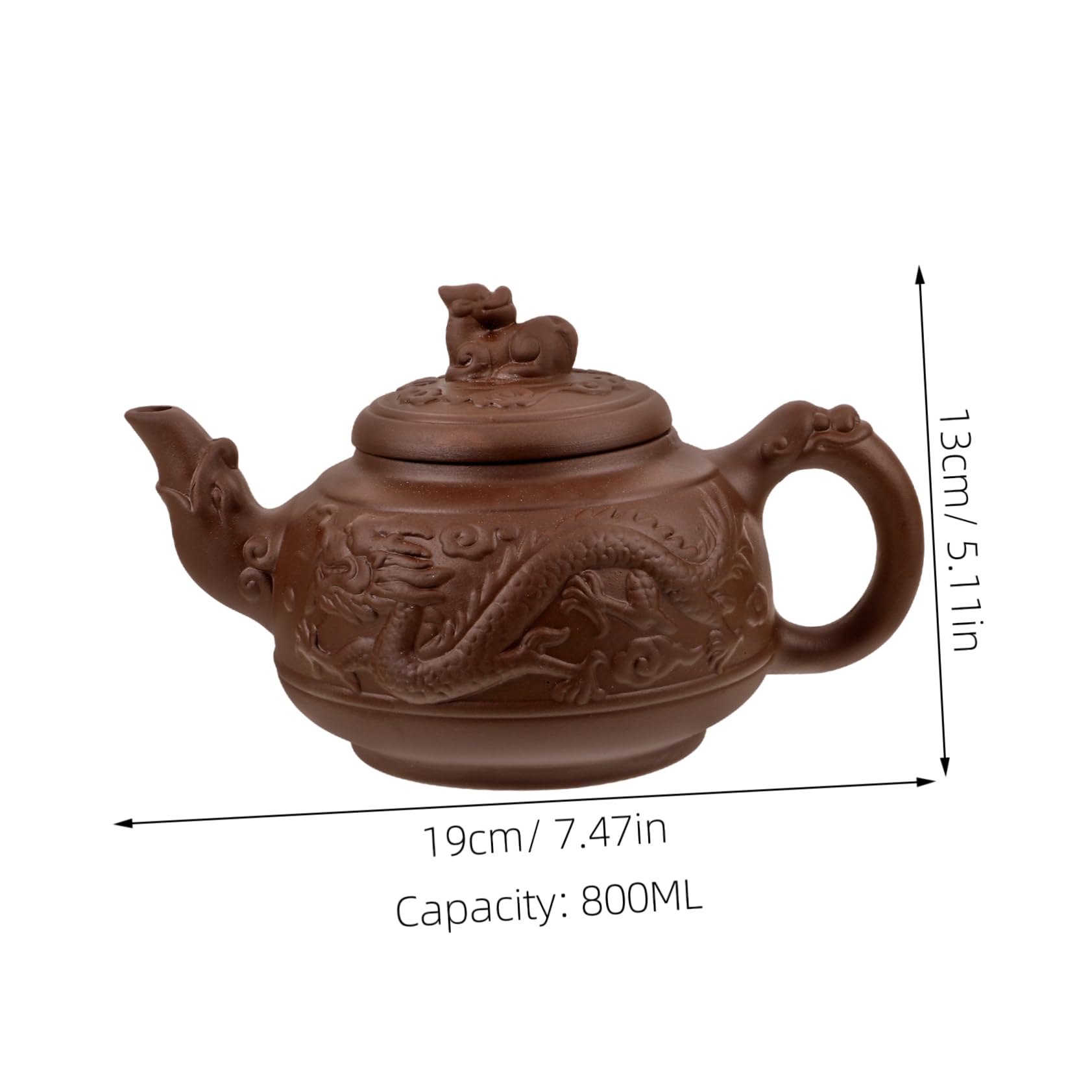 PRETYZOOM Tetera De Cerámica Tetera De Gran Capacidad Tetera De Dragón Tetera De Dragón Tradicional Tetera De Té Chino Tetera De Arcilla Vintage Tetera Portátil Tetera De Chino