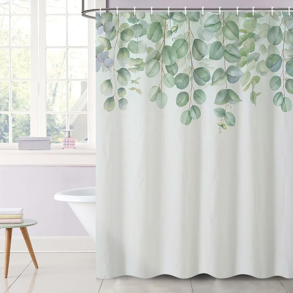 Uiiooazy Green Eucalyptus Shower Curtain - Image 2