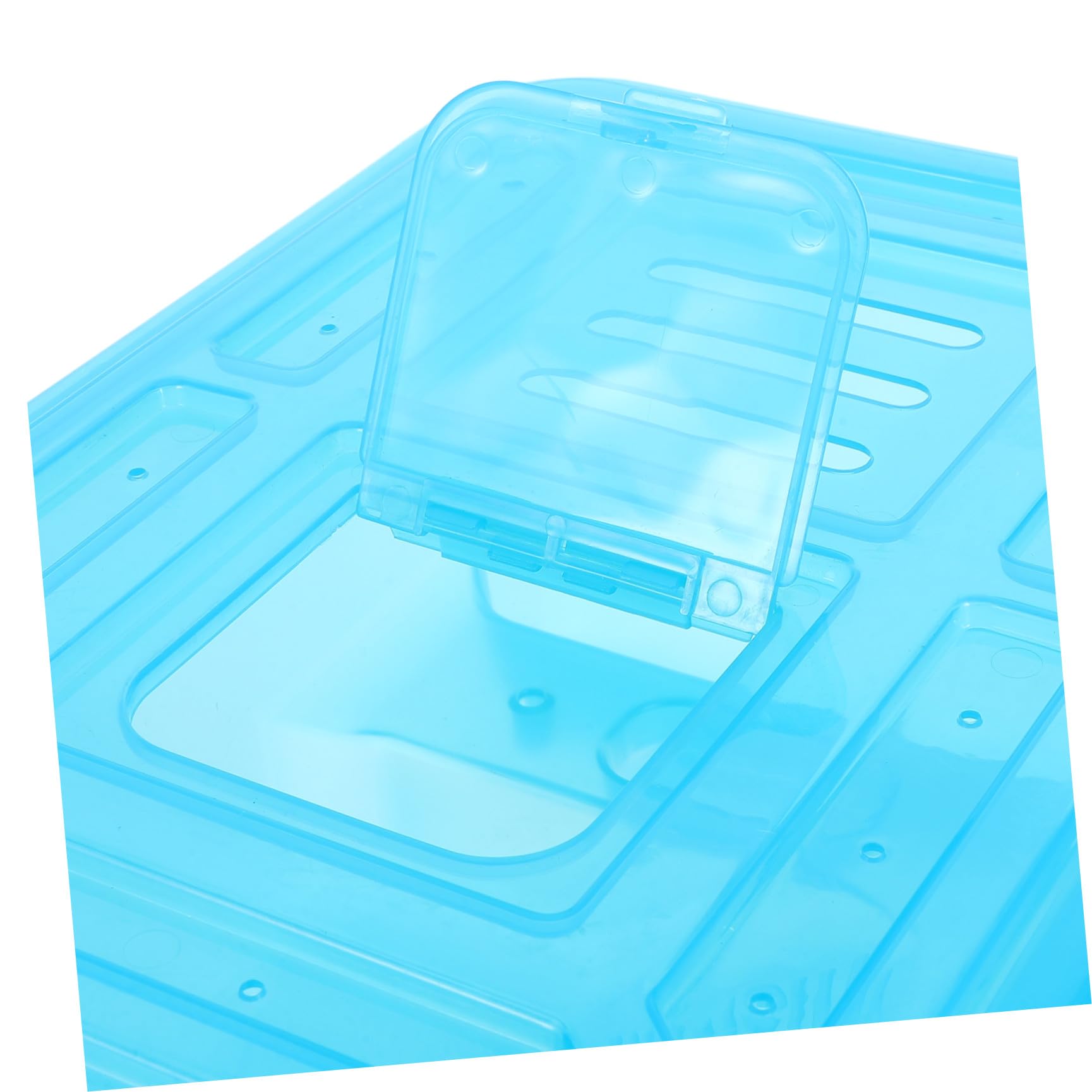 GALPADA Habitat per Tartarughe con Coperchio Piccolo Acquario per Tartarughe in Plastica con Piattaforma Rimovibile per Rettili Base Anti-ribaltamento e Zona Umida e Asciutta