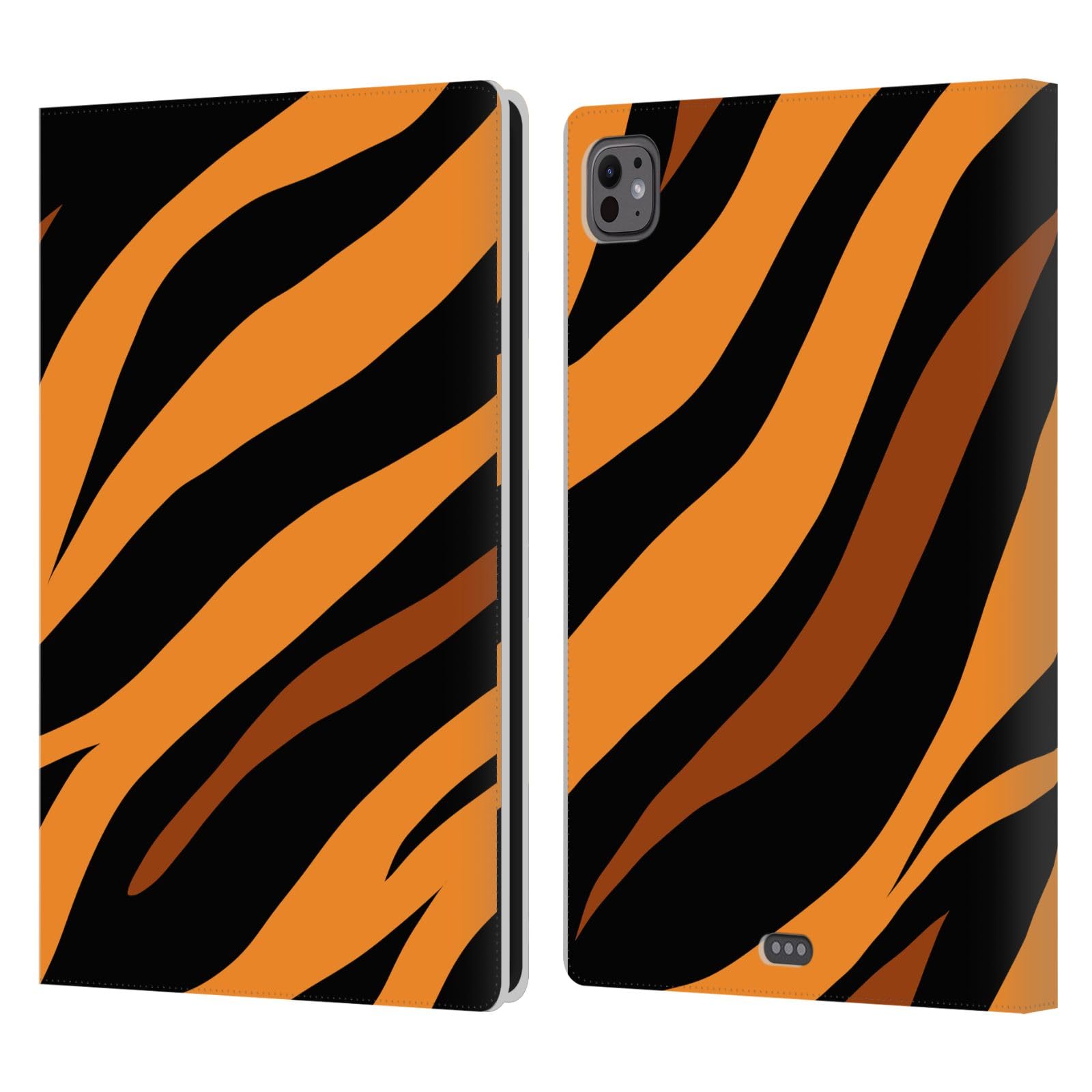 Étui portefeuille iPad Pro 11 M4 cuir Grace Illustration tigre coque