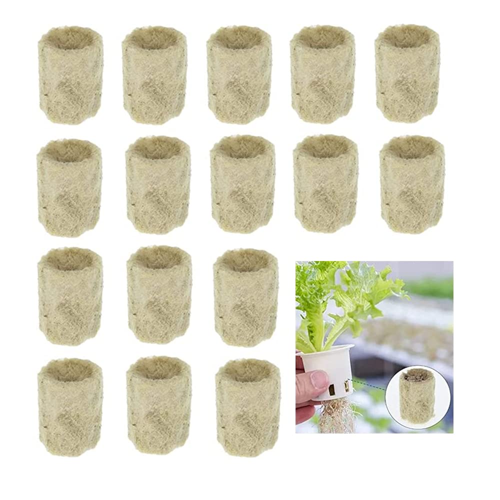 Khaki 20 Pcs Rockwool Starter Plugs Hydroponic Seedling Blocks Soilless Cultivation Compress Base For Cuttings, Plant Propagation