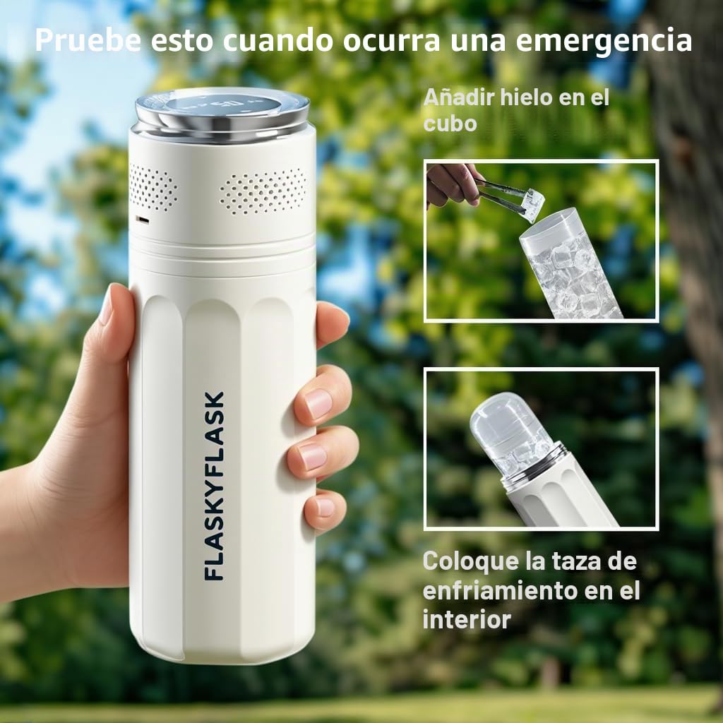 Refrigerador de insulina de viaje USB - Refrigerador médico portátil con control inteligente 2-8℃ y pantalla LCD, incluido nuevo gel en anillo, certificado TSA para diabéticos (blanco)