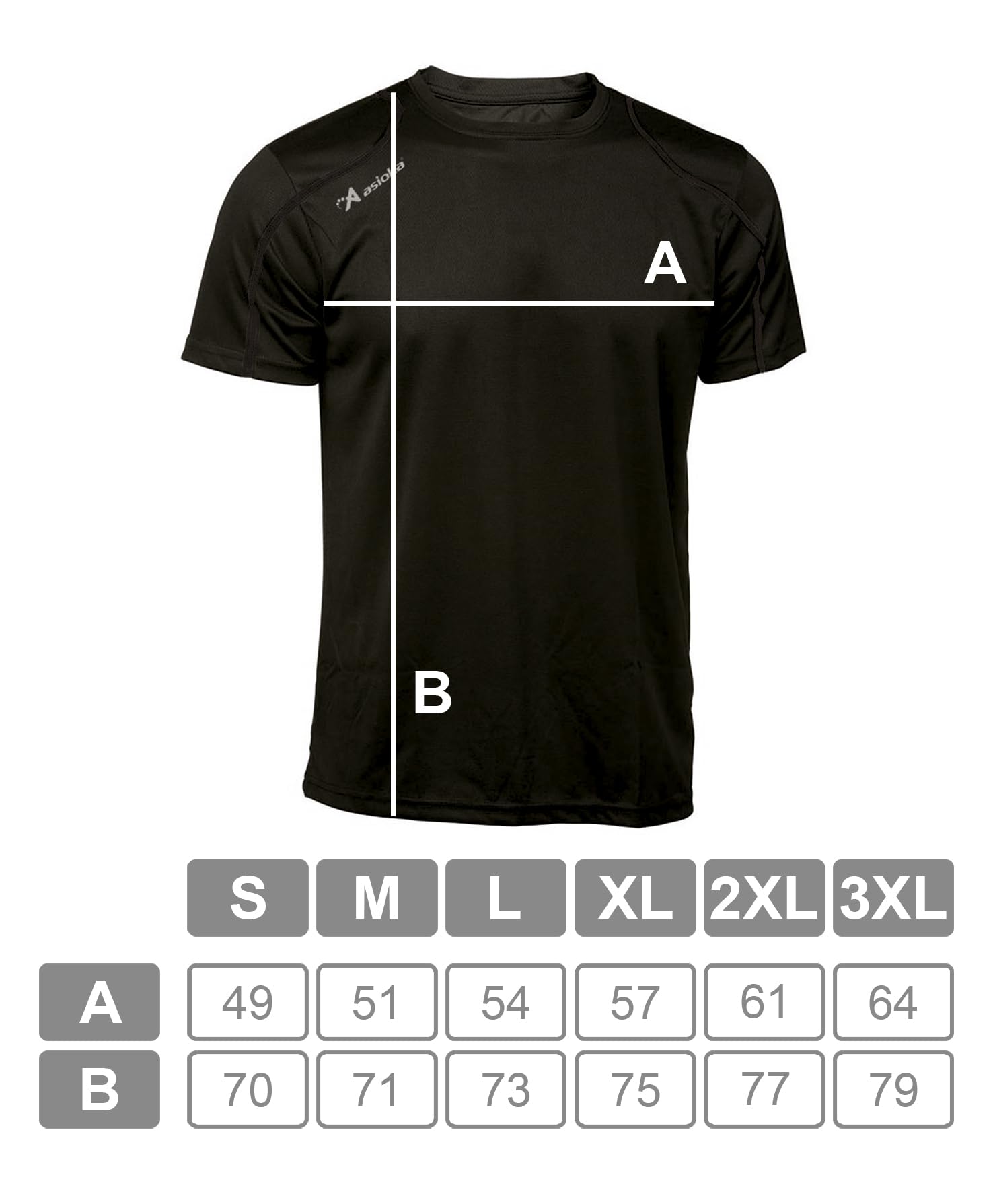 Asioka 75/09 Camiseta de Manga Corta Unisex Adulto (Pack de 1)