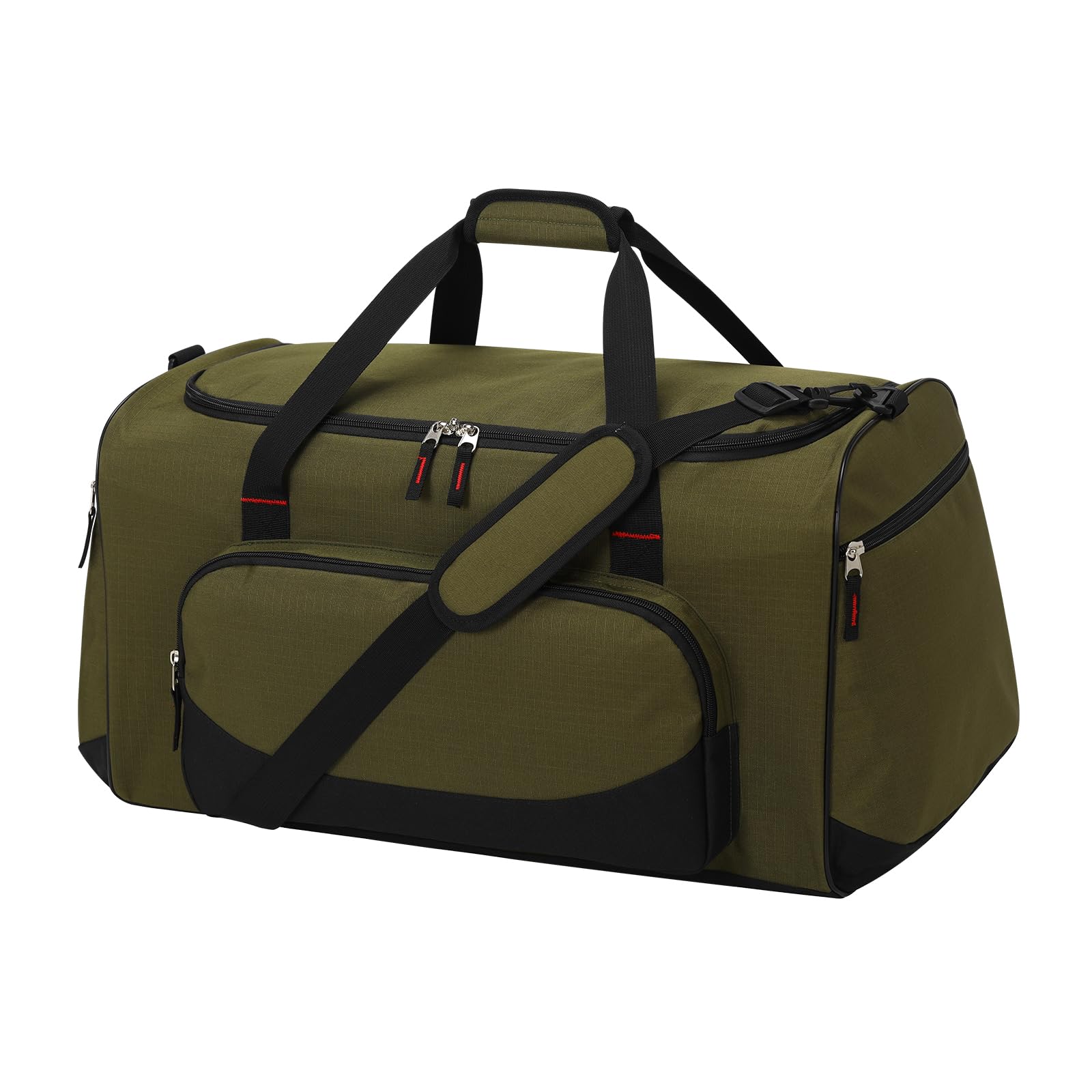 LONALIA 65L Travel Duffle Bag for Men - 24 inch Large Sports Holdall Bag for Overnight Football Weekend (Olive Green)