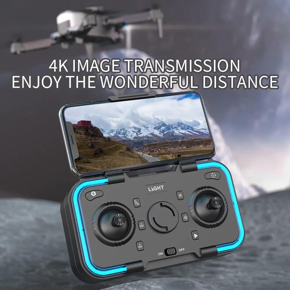Zenox-Drone-with-4K-Camera-WiFi-FPV-1080P-HD-Dual-Foldable-RC-Drone-Altitude-Hold-Headless-Mode-Visual-Positioning-Auto-Return-App-Control-Multicolor (GJ12)
