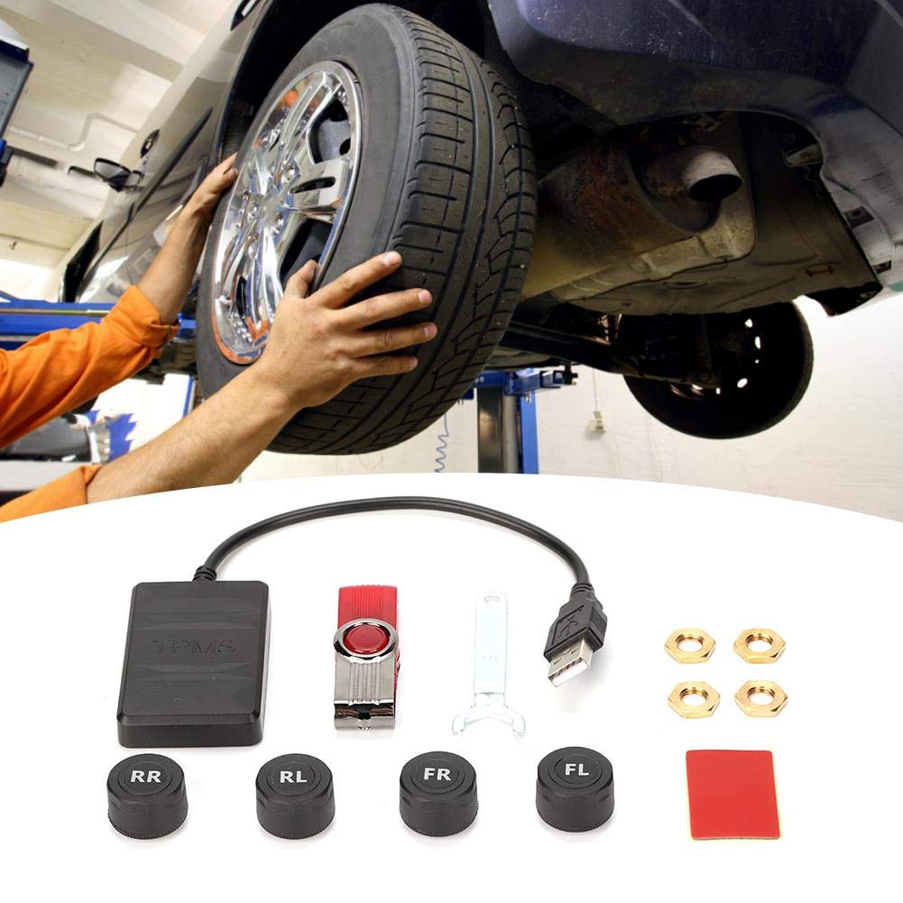 Reifendruckkontrollsystem Auto USB TPMS Überwachungsalarm mit externem Sensor für Android Navigation für alle Autos