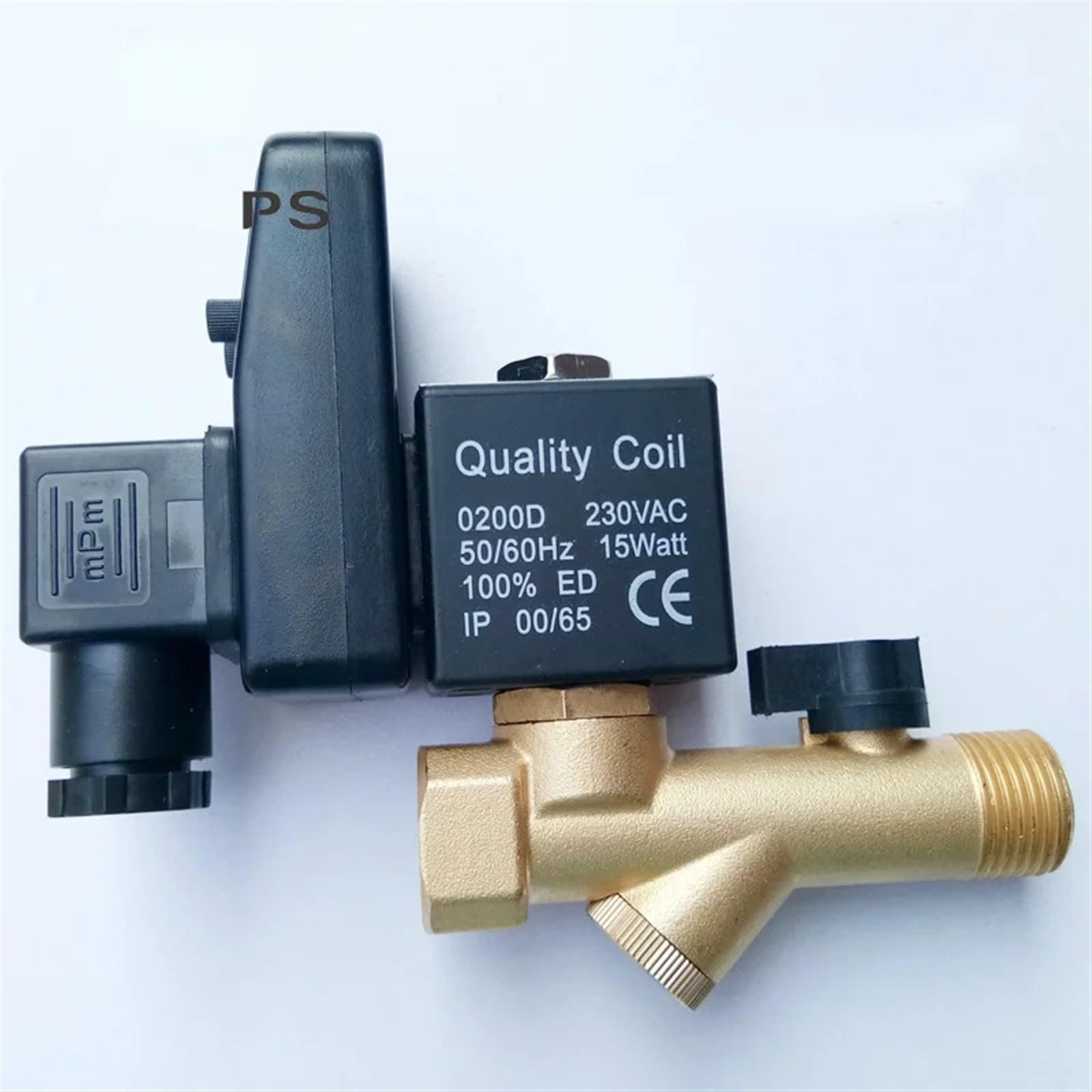 LYEUXHJPX 1/2 Inch Brass Electric Drain Valve for Water 220V 110V 24V 16bar(24vdc,OPT-A)