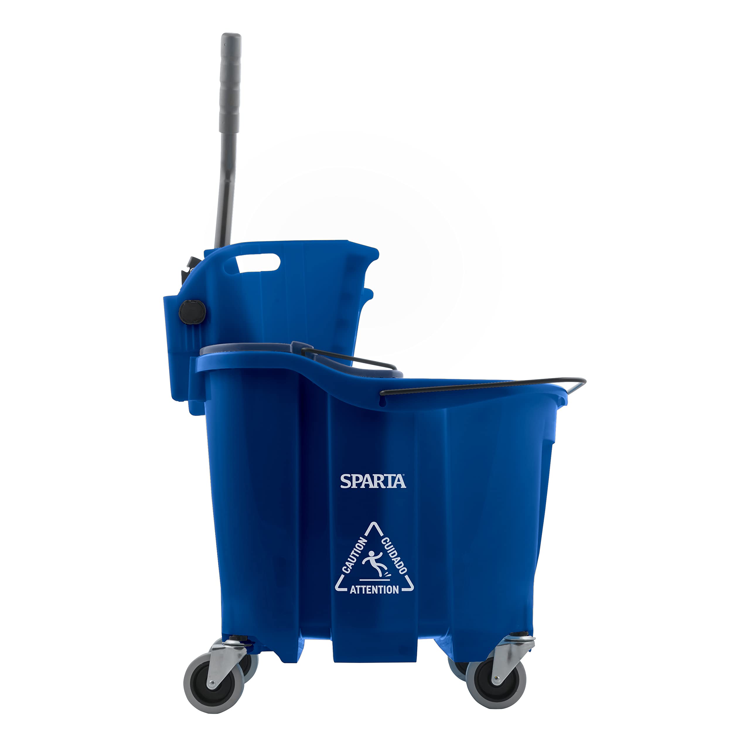 CFS OmniFit 35 QT Cubo de fregona Combo: Escurridor de Prensa Lateral e Inserto de Agua Sucia - Azul