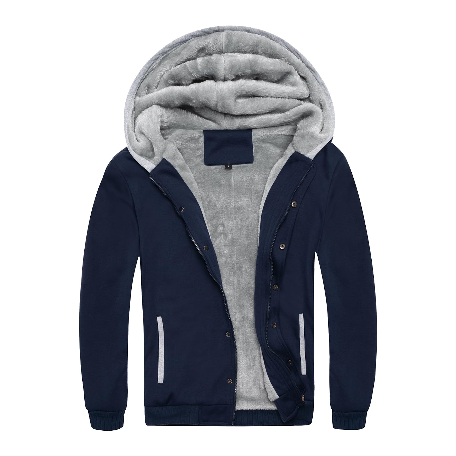 LBL Hoodie Herren Kapuzenpullover Dicker Pullover Kapuzenjacke Langarm Sweatjacke Fleecejacke Winter Warm Sweatshirt Herren Hoodies Mit Reißverschluss