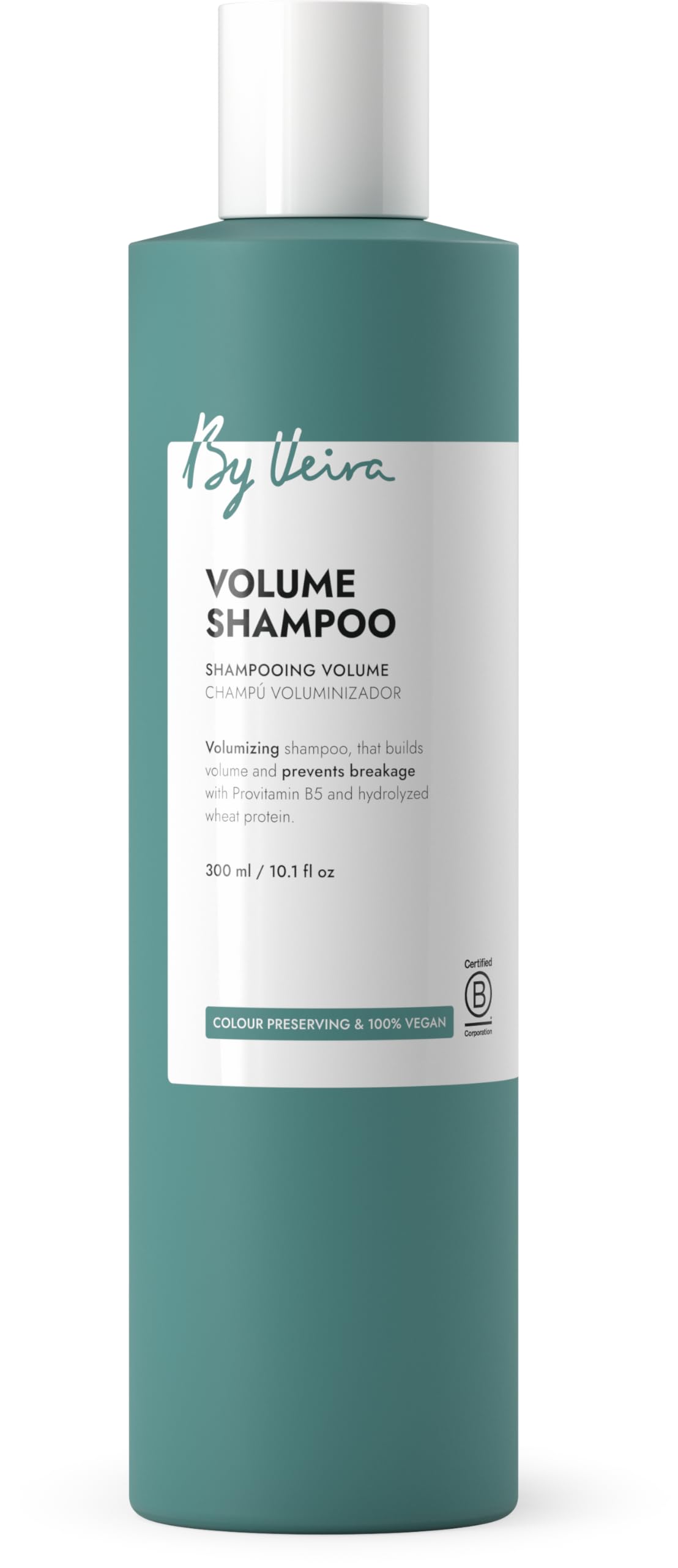 By Veira, Volume Shampoo 10.1 Fl Oz, Provitamin B5/Wheat protein Builds Volume & Prevents Breakage, Colour preserving, 100% vegan & Sulphate/Silicone