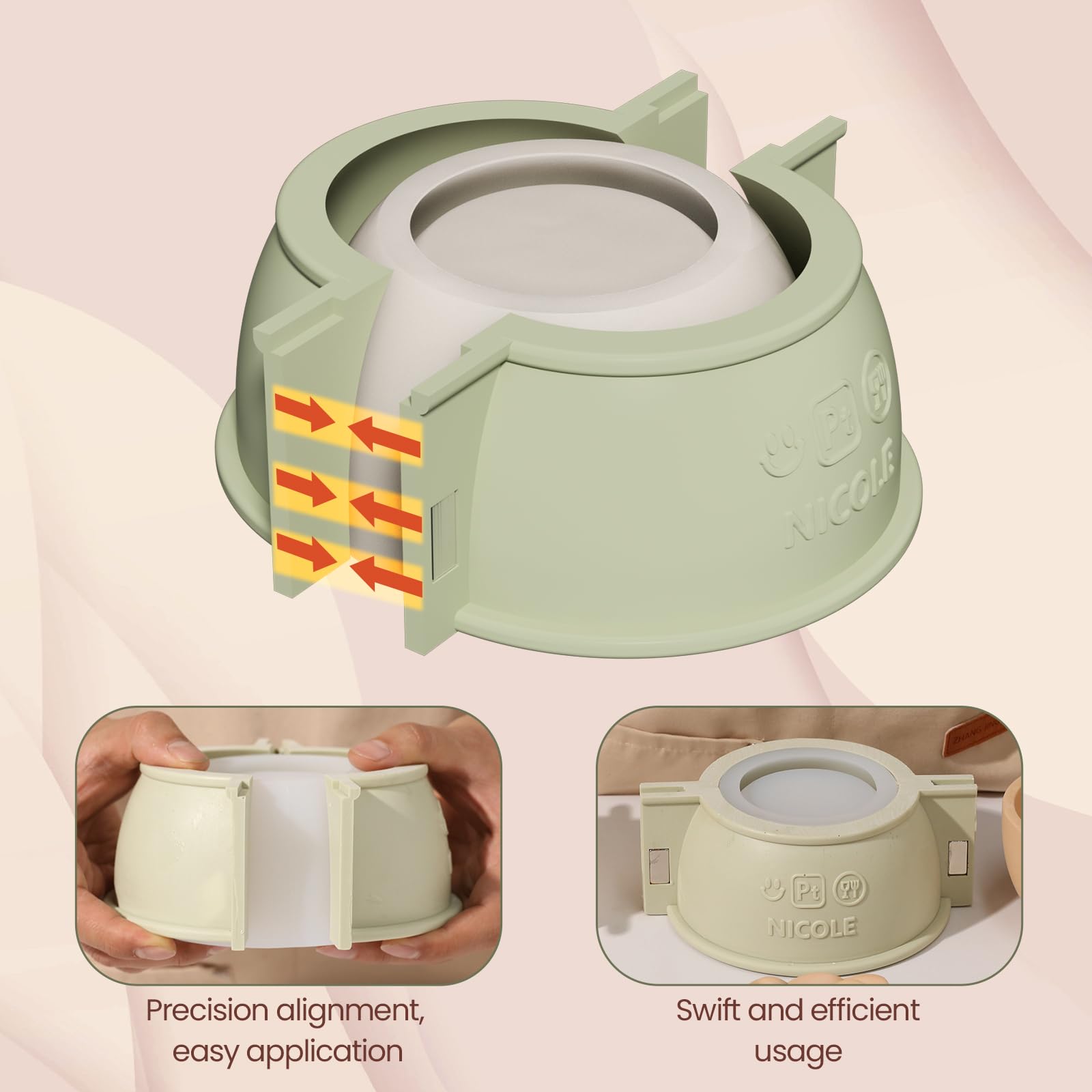 BOOWAN NICOLE Tarros para velas con tapa de flor de rosa y moldes de silicona de 70 ml para rellenar velas Jesmonite, candelabro de yeso para hacer velas artesanía (SH1074+LZ0698)