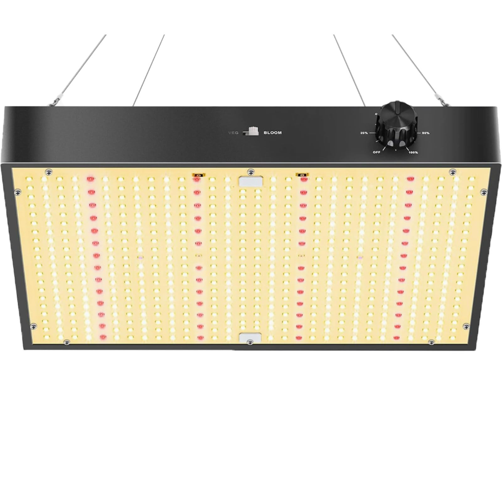 KRYANFEN Full Spectrum LED Grow Light 150W Dimmable Plant Lamp with 572 LED Beads Dual Spectrum Modes LED Grow Lights for Indoor Plants Veg and Bloom Tents PB1000SingleDimming