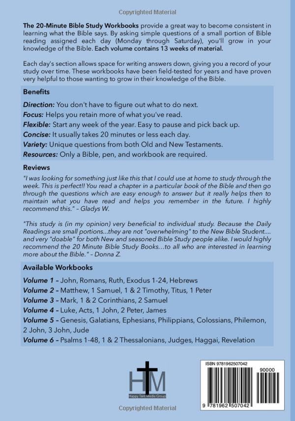 The 20-Minute Bible Study Workbook - Volume 5: Genesis, Galatians, Ephesians, Philippians, Colossians, Philemon, 2 & 3 John, Jude (The 20-Minute Bible Study Workbooks) - Image 2