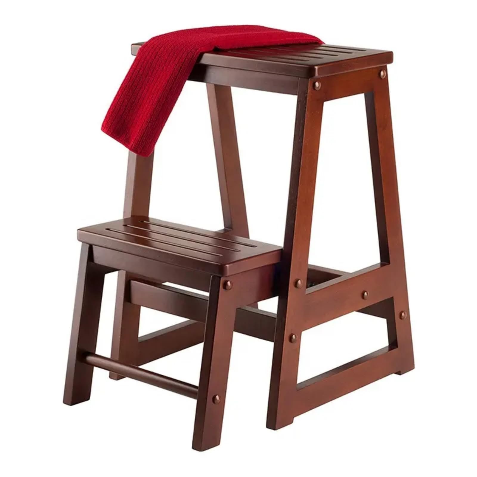 Taburete plegable con plataforma ancha silla de escalera de 2 nivs para muebles del hogar y acceso de almacenamiento