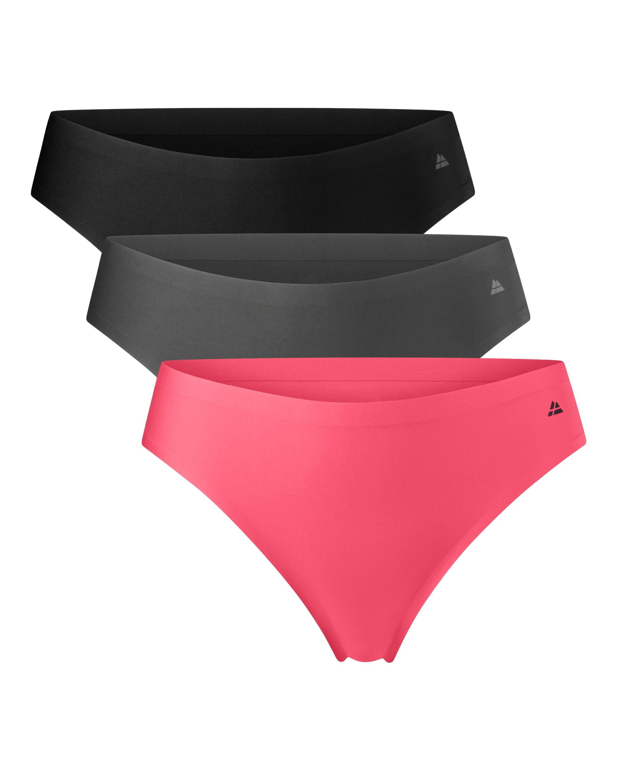 DANISH ENDURANCE Tangas Invisibles para Mujer, Sin Costuras, Corte Láser, 3 Pack