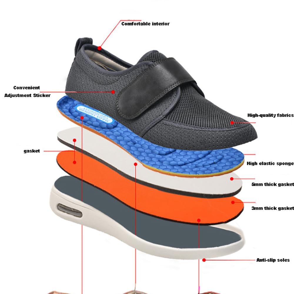 Diabetiker Schuhe Extra Weit Walkingschuhe Orthopädische Schuhe Herren Damen Gesundheitsschuhe Verbandschuh Sneakers Sandalen Mit Klettverschluss Schuhe Gesundheitsschuhe