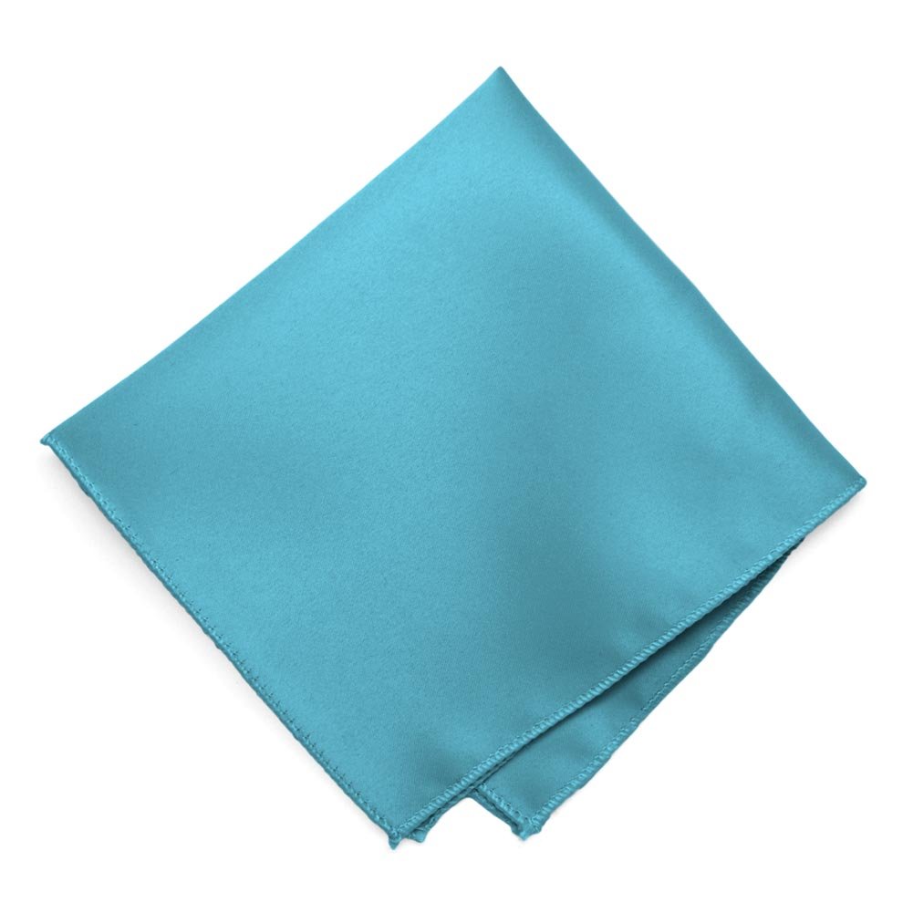 tiemartMiami Blue Solid Color Pocket Square