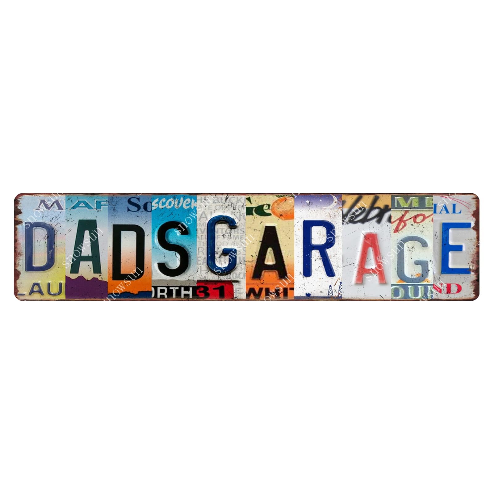 Dads Garage Funny Metal Signs Street Signs Wall Decor for Home Yard Garage 4x16 Inch