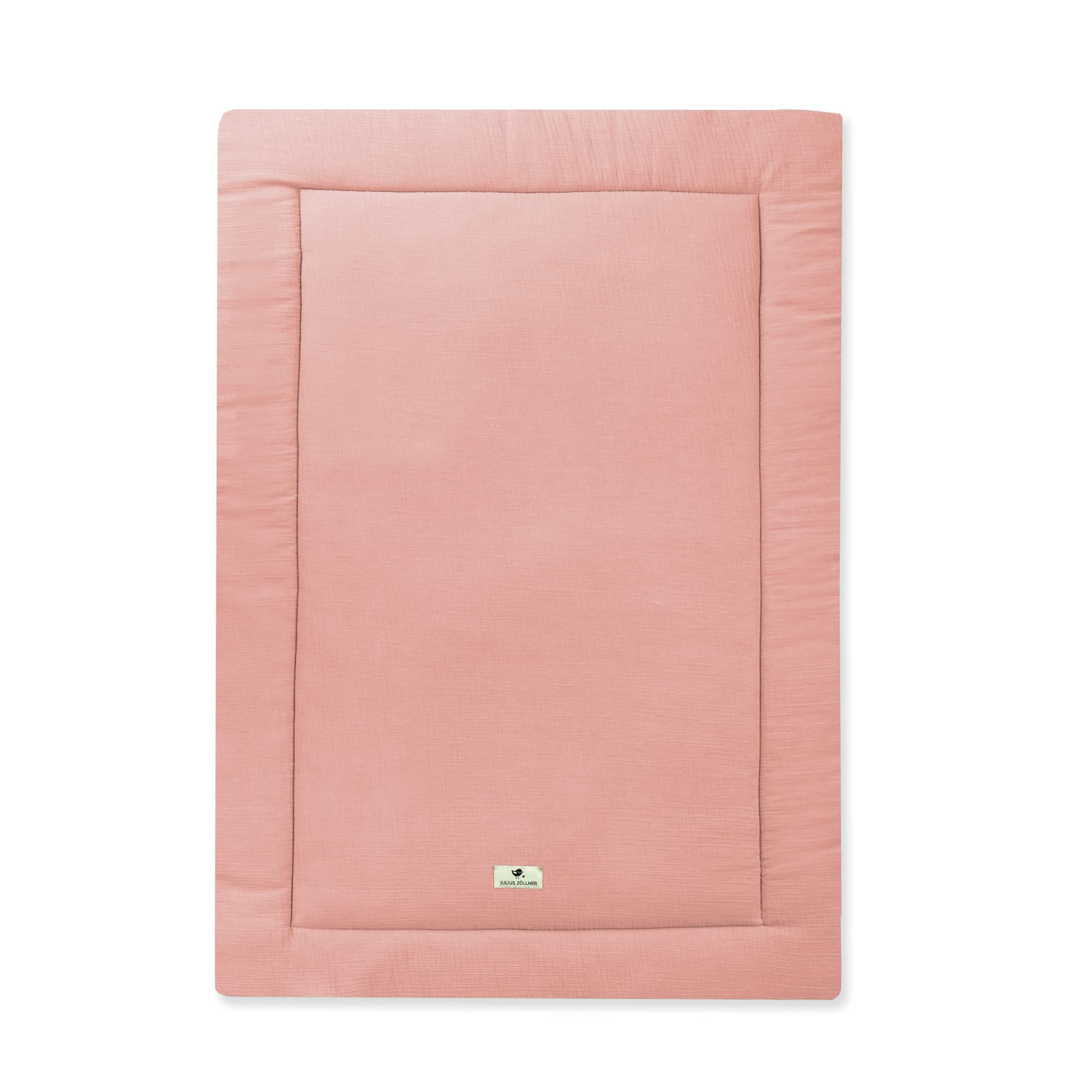 Julius Zöllner Musselin Krabbeldecke| Gr. 95x135 cm | Made in Germany | 100% Baumwollmusselin| OEKO-TEX® STANDARD 100 | Dusty Rose