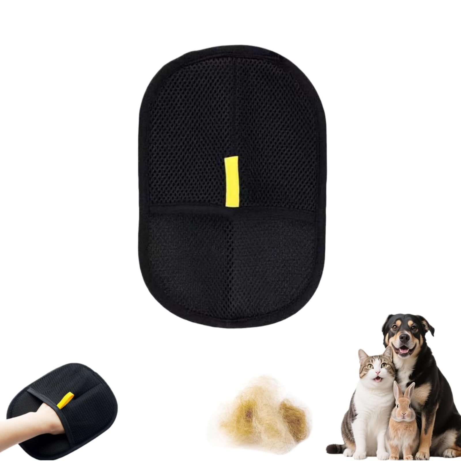 varibee Guanto per la rimozione dei pelidi Animali con setole elettrostatiche Doppie，Riutilizzabili, Guanti Statici per Pulizia di Gatti e Cani, Perfetti per Vestiti, Tappeti e Divani