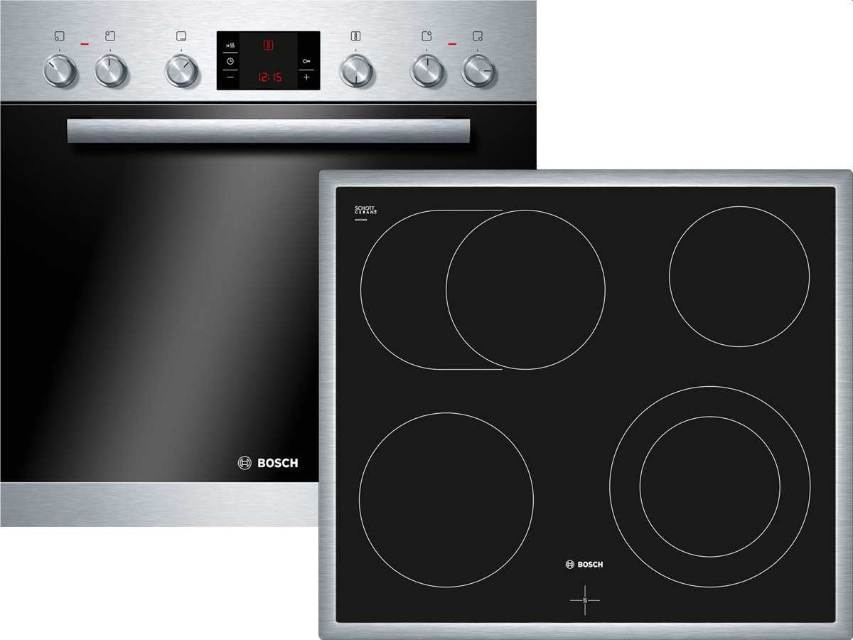 Bosch HND32PS55 Backofen-Kochfeld-Kombination/A / 66 L / 3D Heißluft Plus / 1 Zweikreis-Kochzone/edelstahl