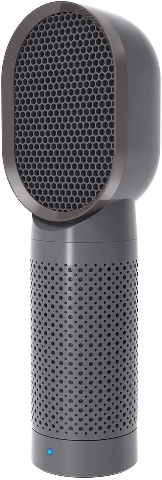 Purificador de aire portátil para el hogar con filtro HEPA verdadero, ambientador ionizador USB, limpiador de aire negativo para humo de cigarrillos, bacterias, polvo, alergias (color: gris)