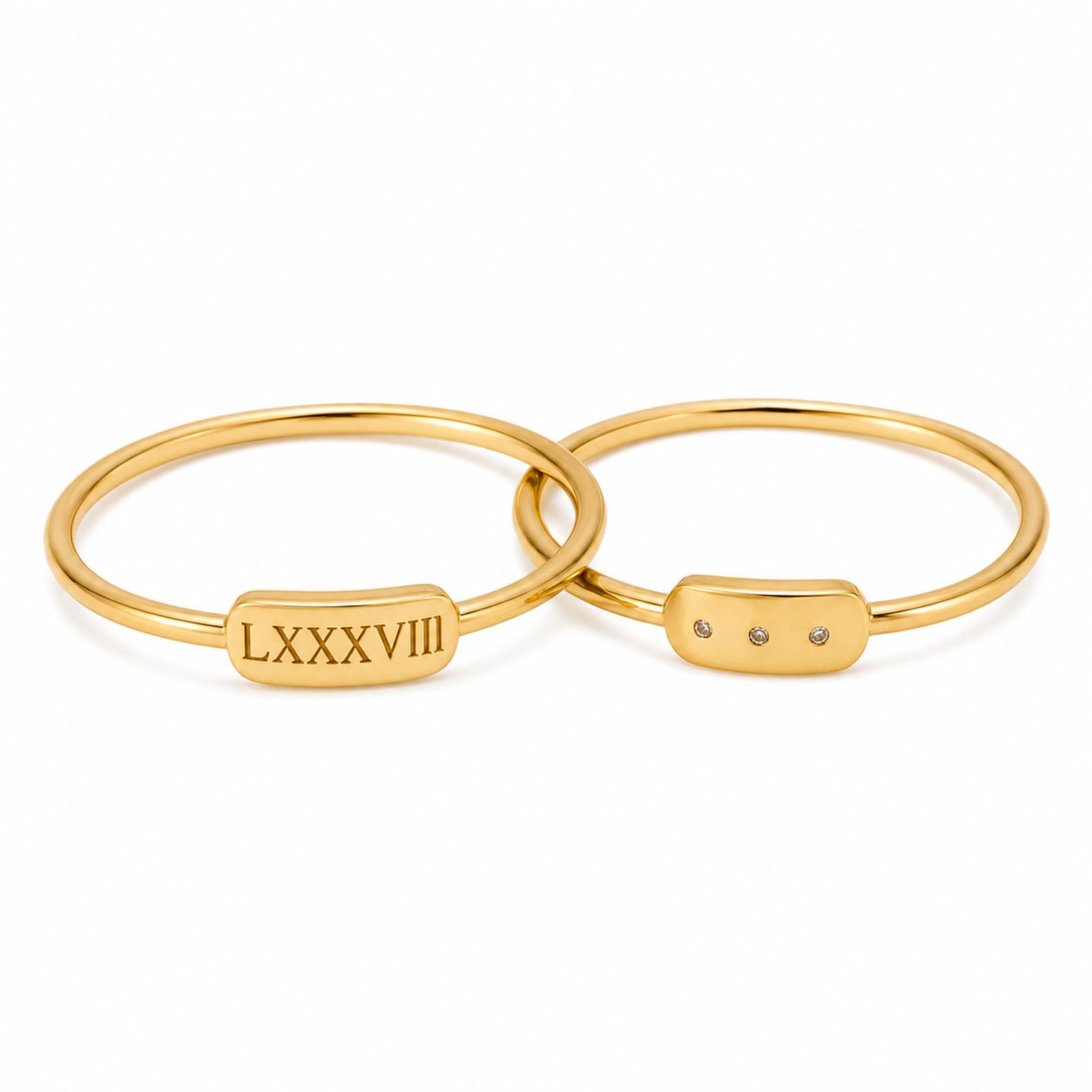 Anillo inicial personalizado plata de ley 925 Código de Morse personalizado Anillo Joyería número romano Grabado Promesa Amistad Nombre Día de la Madre hechos a mano