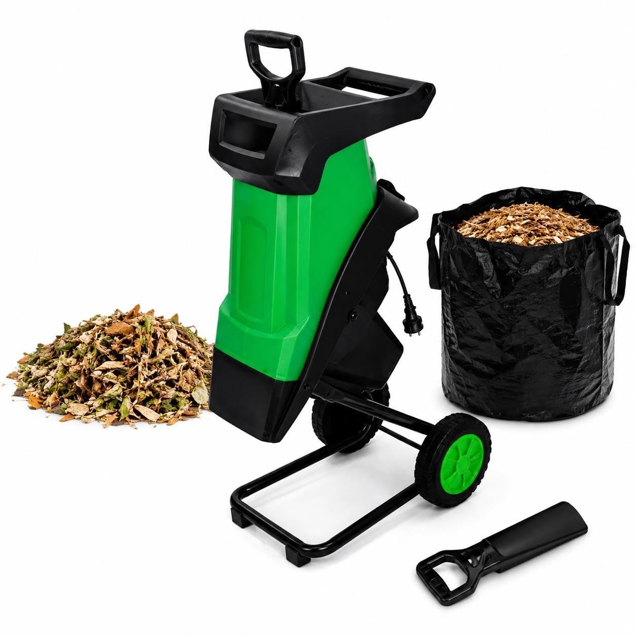 Broyeur à bois électrique 15 A et broyeur de jardin avec sac de 50 l