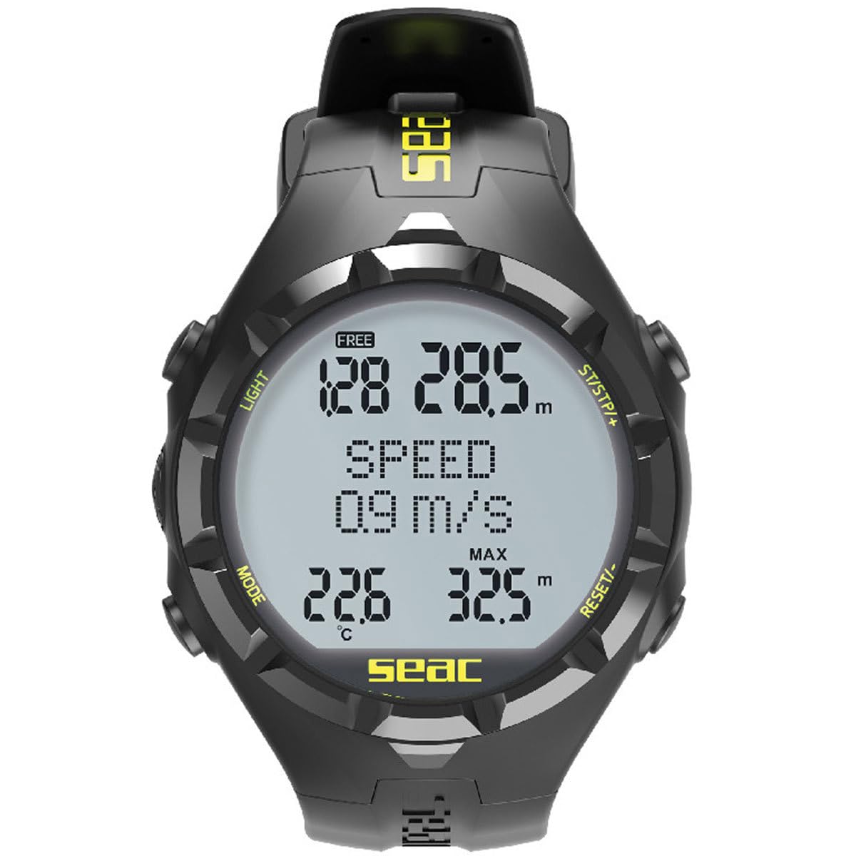 SEAC, Computer per apnea Unisex, Nero/Rosso, L