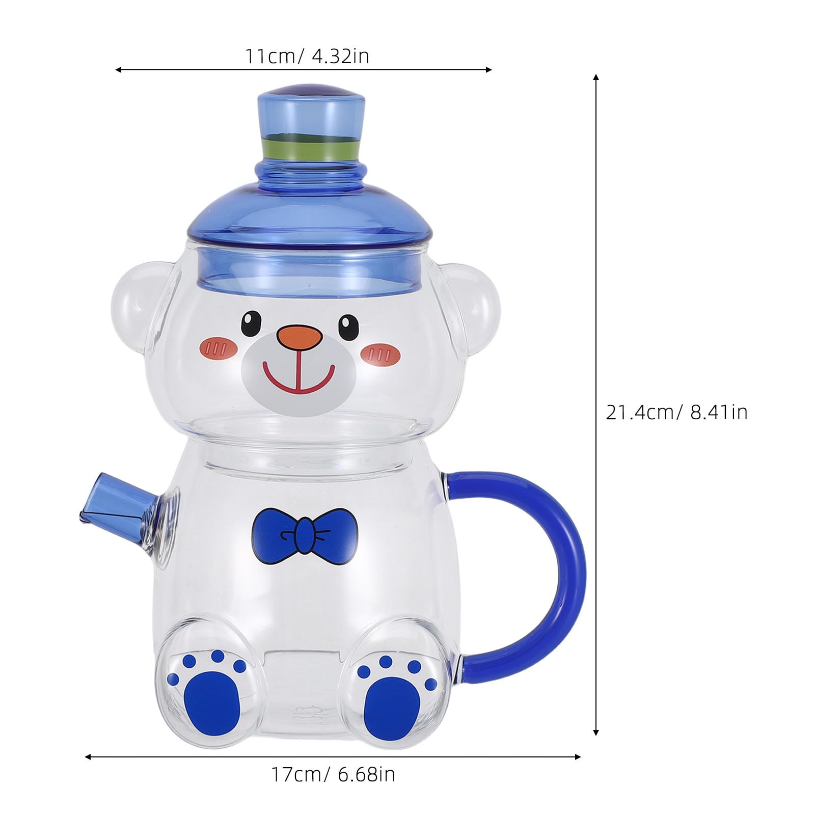 Bären Glaskrug Satz 500ml mit 400ml Becher aus Glas