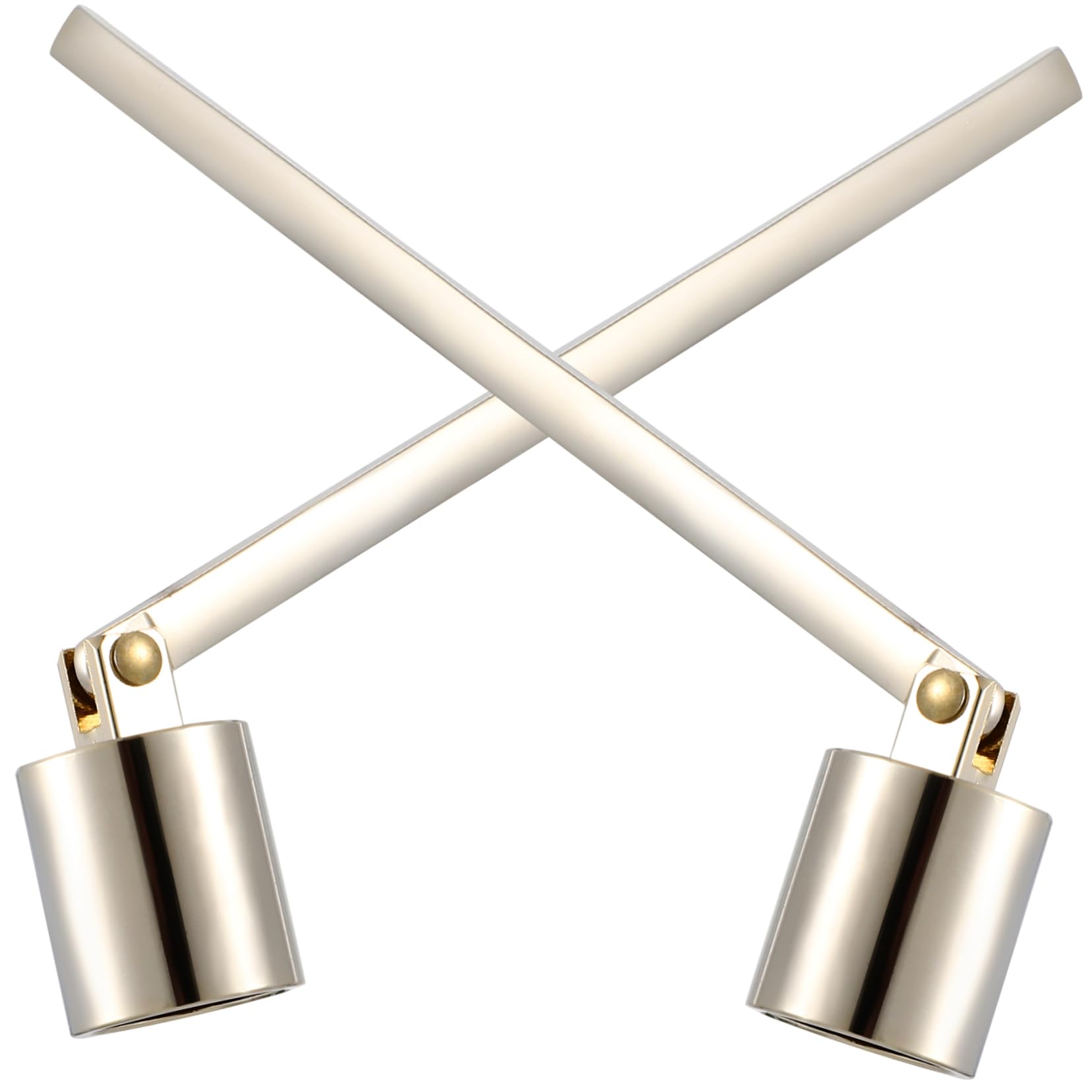 Happyyami 2pcs Stainless Candle Snuffers Handle Portable Candle Extinguishers for Safe for Scented Jar and Tea Light