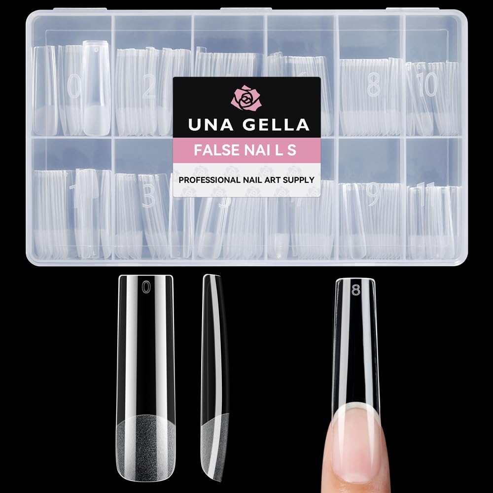 Amazon.com: UNA GELLA Nail Tips Square XXL Long: Full Cover Pre