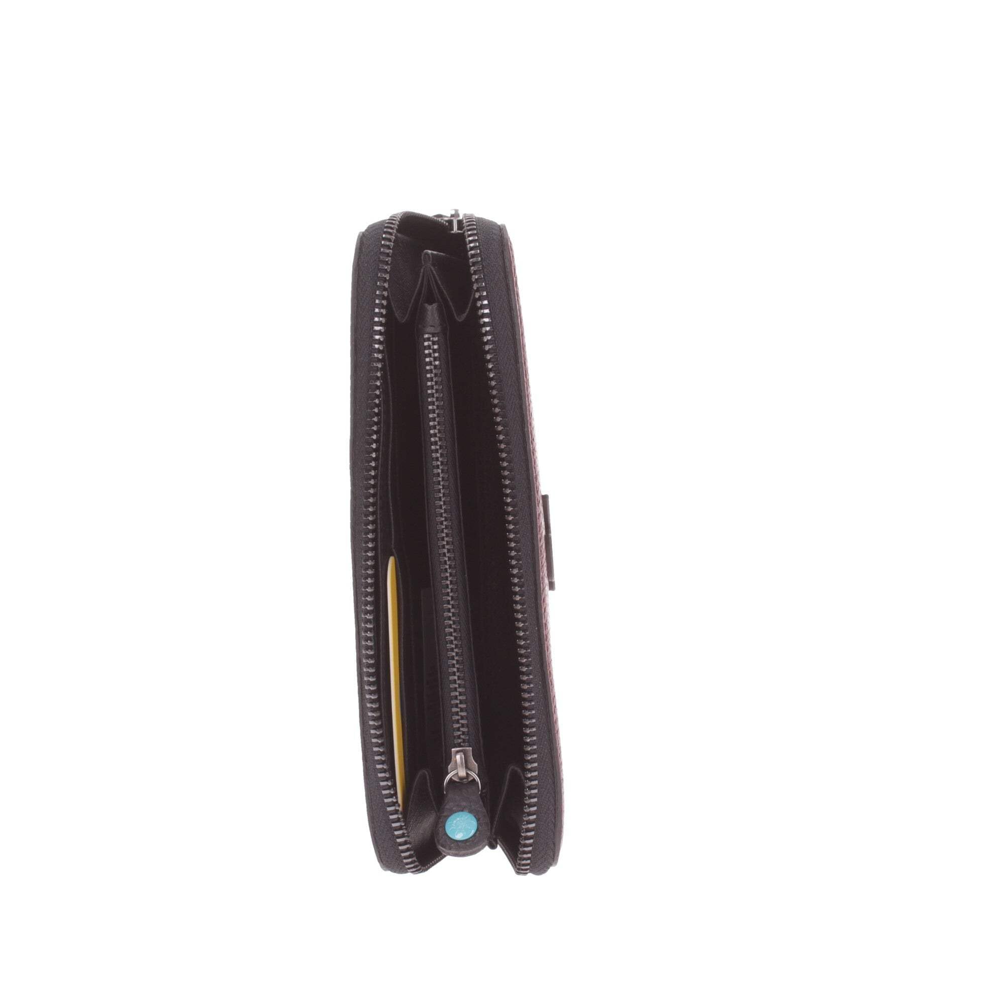 GABS portafoglio portamonete carte Made in Italy Pelle 100% GMONEY17 zip (chianti)
