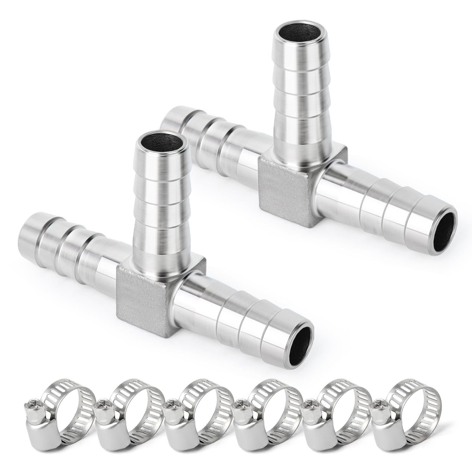 10 piezas de acero inoxidable 304 8 mm OD Barb a 1/2 "BSP barb de manguera macho, el agua de compresión de accesorios, industrial — view 25